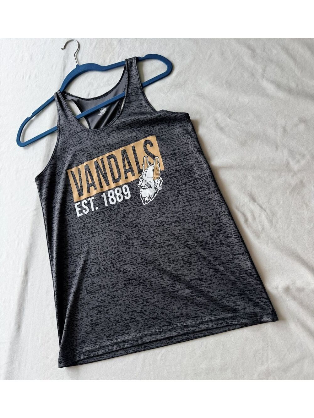 Badger Sport Idaho Vandals Racerback Tank Mesh Back Gray Ladies M